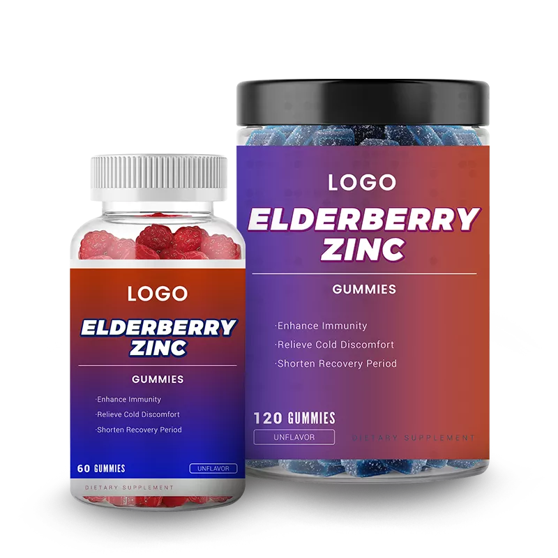 Sugar-free & Low-Calorie Elderberry Zinc Gummies